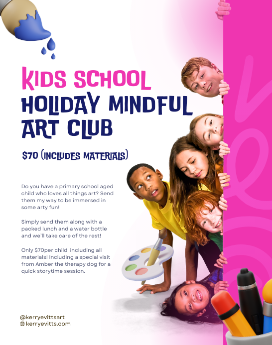 Kids School Holiday Mindful Art club